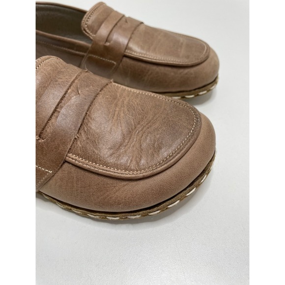 Handmade Leather Loafers Womens Slip On Comfort Shoes Brown Casual Size 8.5 - Picture 2 of 12